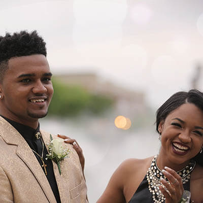 Prom party couple in Northwood, Ohio